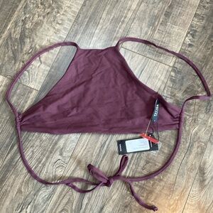 NWT Tavik Ryan Ribbed Sport Swim Top Burgundy Merlot Size Small
